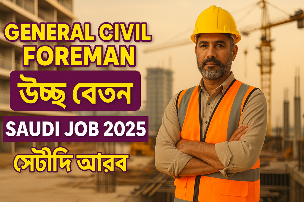 General Civil Foreman Job in Saudi Arabia